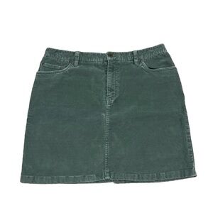 LL Bean Women’s Olive Green Corduroy Skirt. Size 16